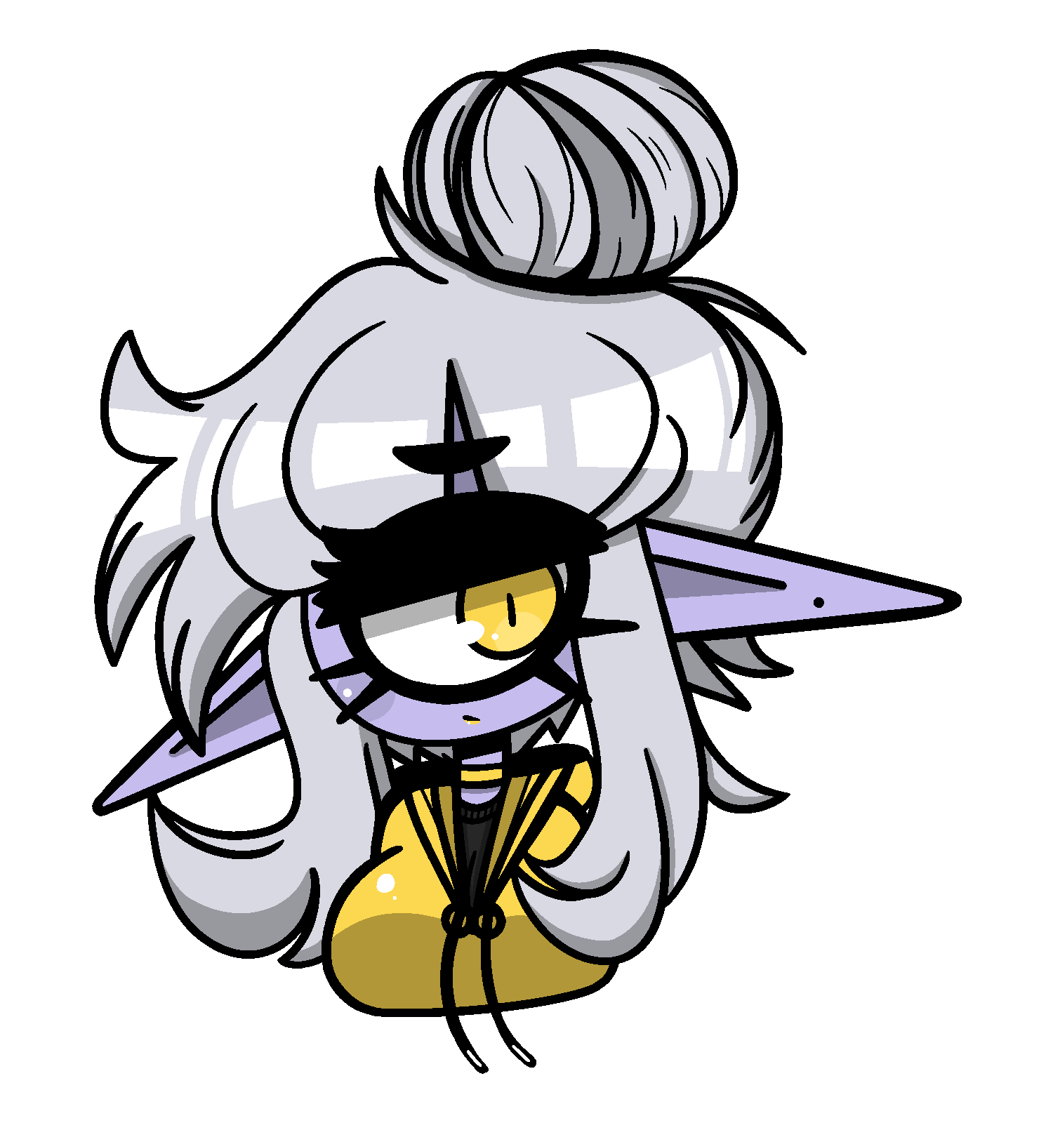 bust of zoey in a yellow hoodie and hair in a bun
